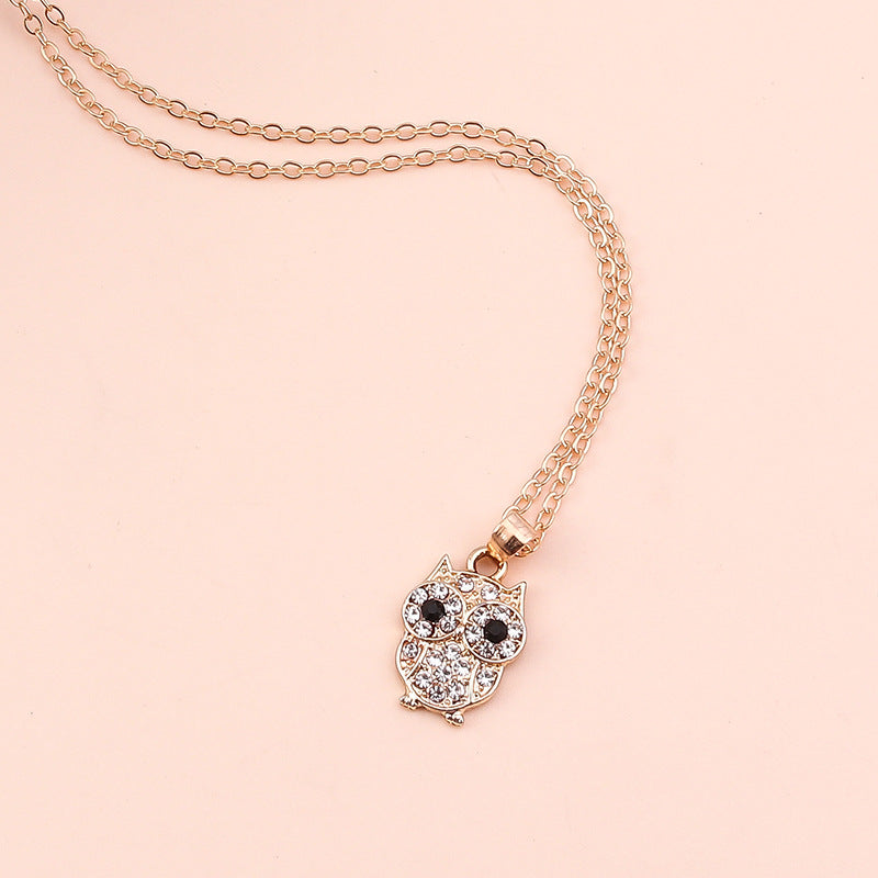 European And American Cute Animal Owl Necklace