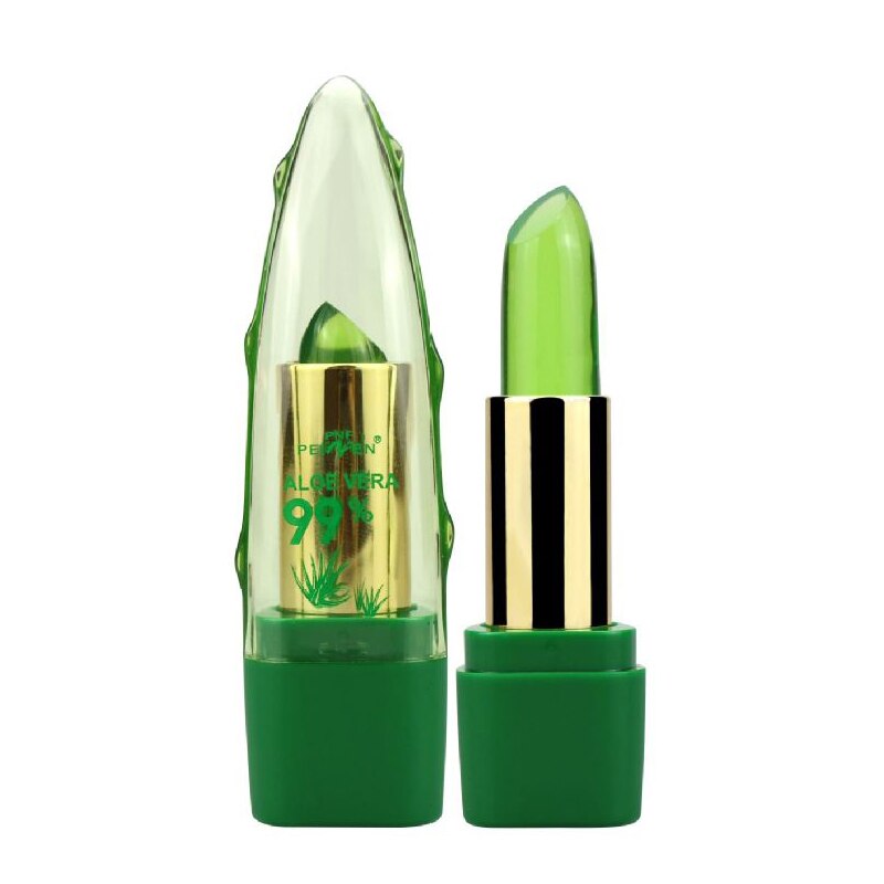 Aloe Vera Gel Color Changing Lipstick Gloss  Moisturizer Anti-drying Desalination Fine-grain Lip Blam Care