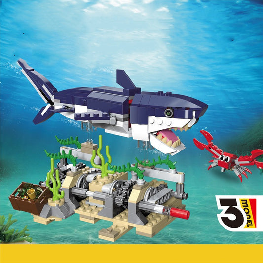 Building Blocks Changeable Series Submarine Creature Toys